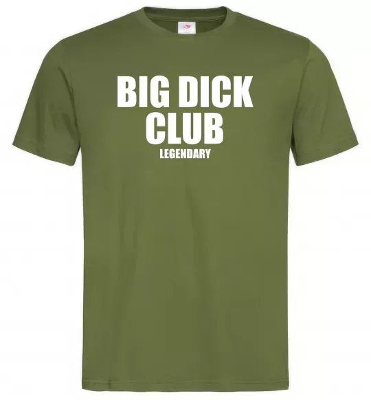 Мужская футболка Big dick club legendary Оливковый фото