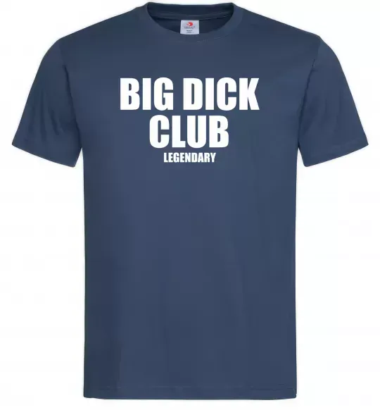 Мужская футболка Big dick club legendary Темно-синий фото