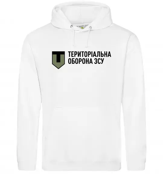 Жіноча толстовка (худі) Територіальна оборона ЗСУ Білий фото