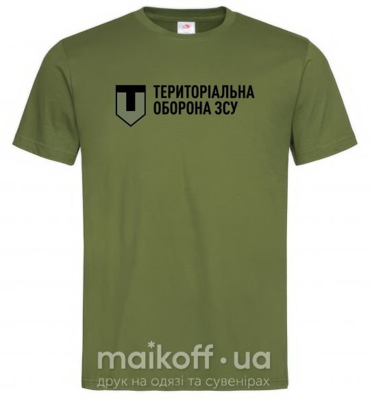 Чоловіча футболка Територіальна оборона ЗСУ Оливковий фото