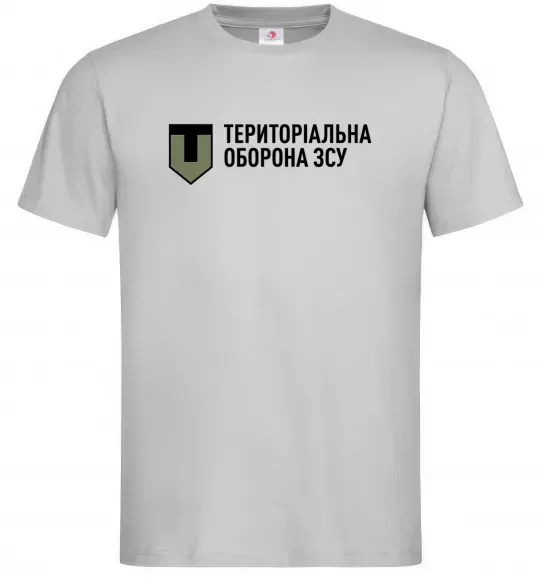 Мужская футболка Територіальна оборона ЗСУ Серый фото
