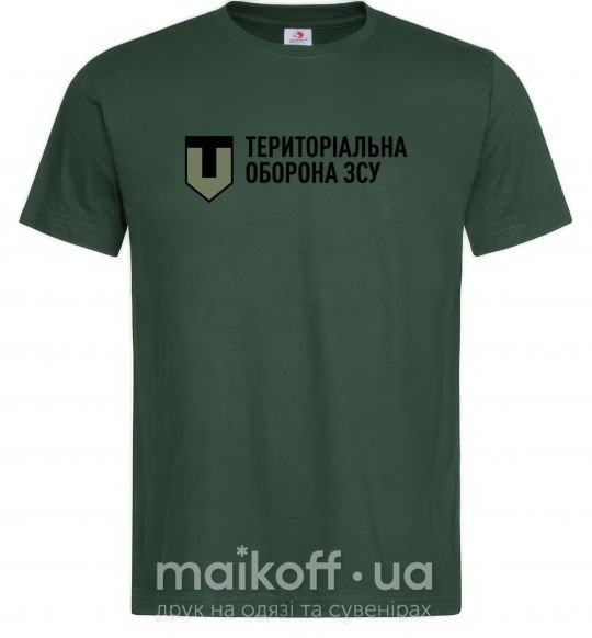 Мужская футболка Територіальна оборона ЗСУ Темно-зеленый фото