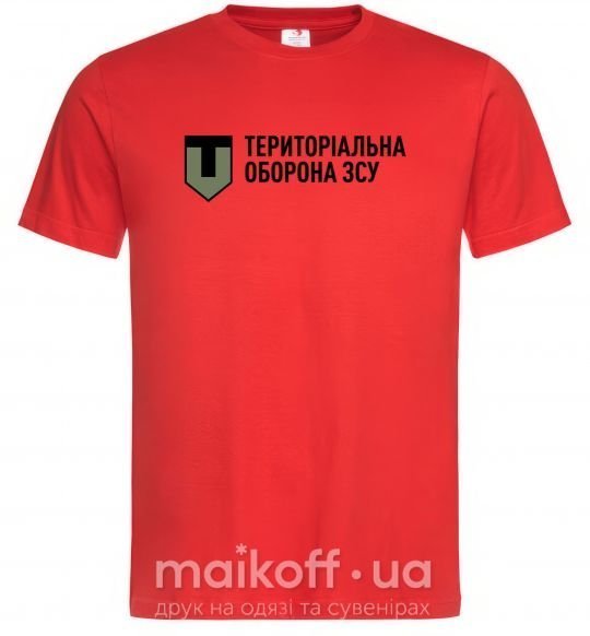 Чоловіча футболка Територіальна оборона ЗСУ Червоний фото