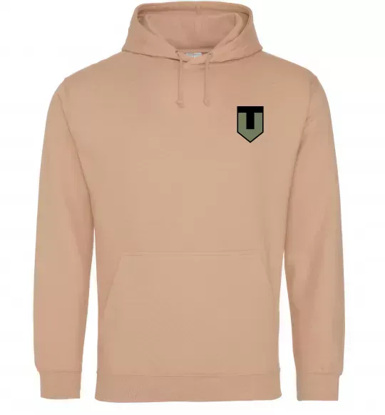 Чоловіча толстовка (худі) ТРО емблема Пісочний фото
