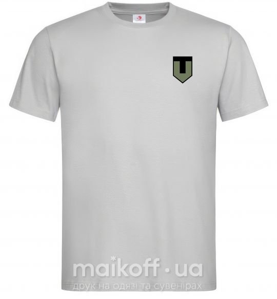 Чоловіча футболка ТРО емблема Сірий фото