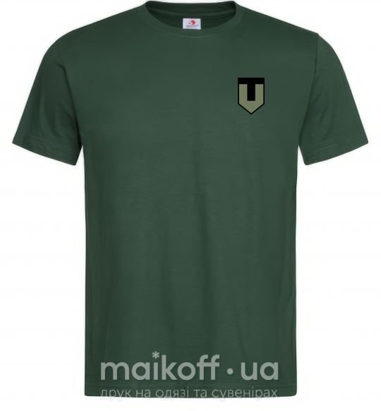 Мужская футболка ТРО емблема Темно-зеленый фото
