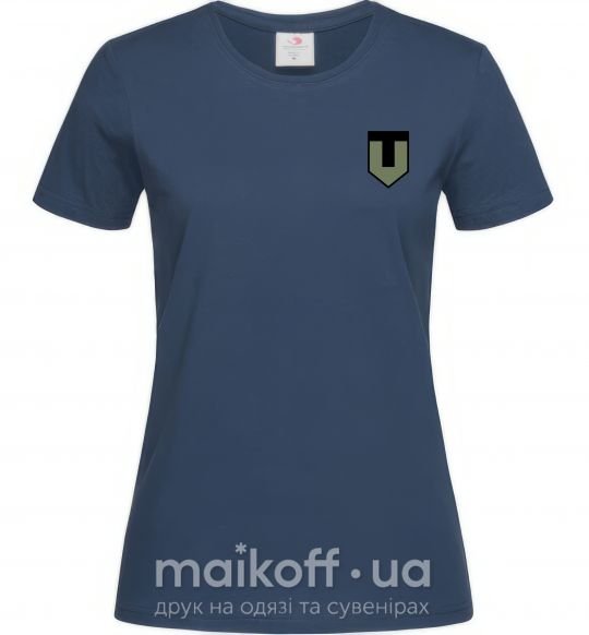 Жіноча футболка ТРО емблема Темно-синій фото