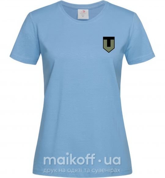 Женская футболка ТРО емблема Голубой фото