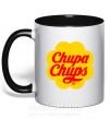 Чашка з кольоровою ручкою Chupa Chups Чорний фото