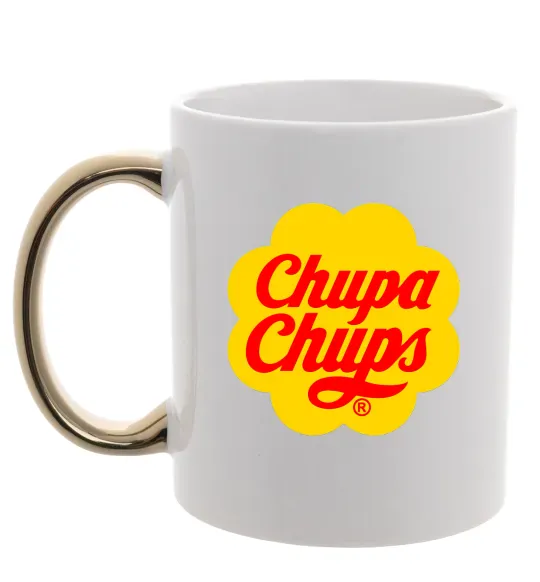 Чашка з кольоровою ручкою Chupa Chups Золото фото