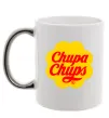 Чашка з кольоровою ручкою Chupa Chups Срібло фото