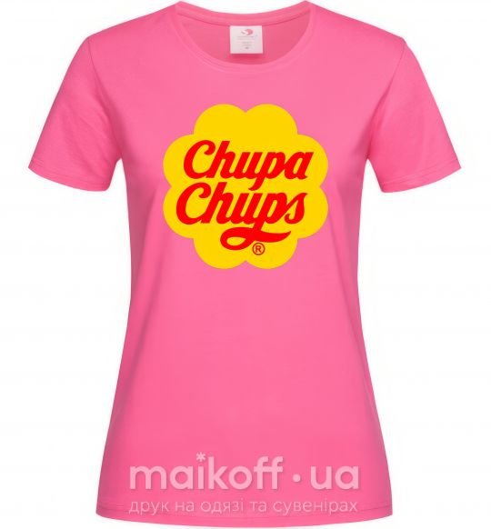 Жіноча футболка Chupa Chups Яскраво-рожевий фото