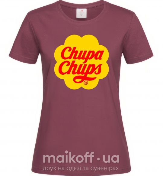 Жіноча футболка Chupa Chups Бордовий фото