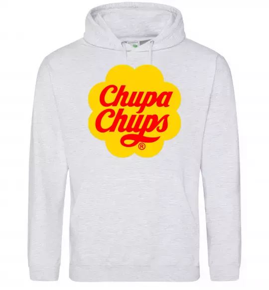 Мужская толстовка (худи) Chupa Chups Серый меланж фото