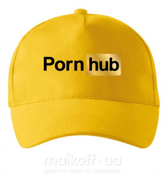 Кепка Pornhub Сонячно жовтий фото