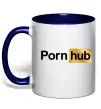 Чашка с цветной ручкой Pornhub Глубокий темно-синий фото