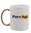 Чашка с цветной ручкой Pornhub Золото фото