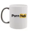 Чашка с цветной ручкой Pornhub Серебро фото