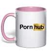 Чашка с цветной ручкой Pornhub Нежно розовый фото