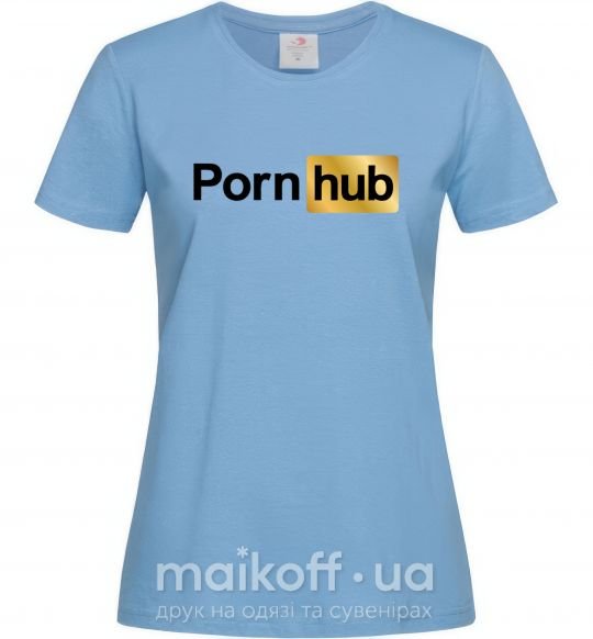 Женская футболка Pornhub Голубой фото