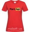 Жіноча футболка Pornhub Червоний фото