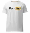 Мужская премиум футболка Pornhub Белый фото