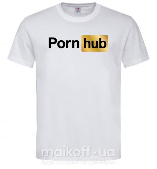 Мужская футболка Pornhub Белый фото