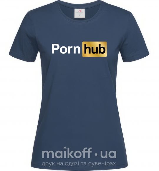 Жіноча футболка Pornhub Темно-синій фото