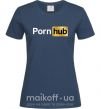 Женская футболка Pornhub Темно-синий фото