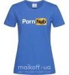 Жіноча футболка Pornhub Яскраво-синій фото