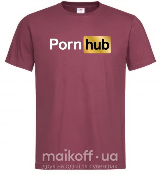 Мужская футболка Pornhub Бордовый фото