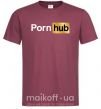 Мужская футболка Pornhub Бордовый фото