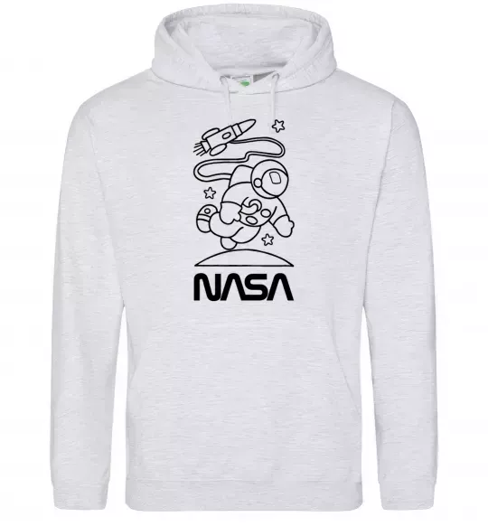 Чоловіча толстовка (худі) Nasa білий Сірий меланж фото