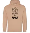 Чоловіча толстовка (худі) Nasa білий Пісочний фото