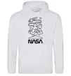 Женская толстовка (худи) Nasa білий Серый меланж Женская толстовка (худи) Nasa білий Серый меланж фото