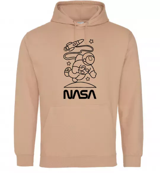 Женская толстовка (худи) Nasa білий Песочный фото