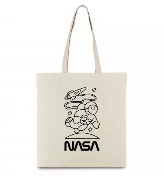 Еко-сумка Nasa білий Бежевий фото