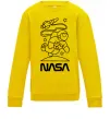 Дитячий світшот Nasa білий Сонячно жовтий фото