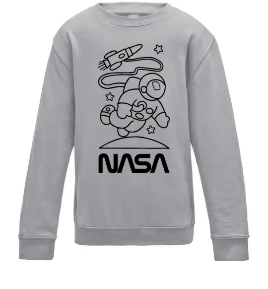 Дитячий світшот Nasa білий Сірий меланж фото