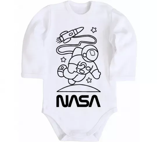 Детский боди Nasa білий Белый фото
