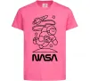 Дитяча футболка Nasa білий Яскраво-рожевий фото