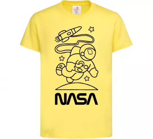 Дитяча футболка Nasa білий Лимонний фото