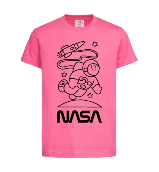 Детская футболка Nasa білий Ярко-розовый фото