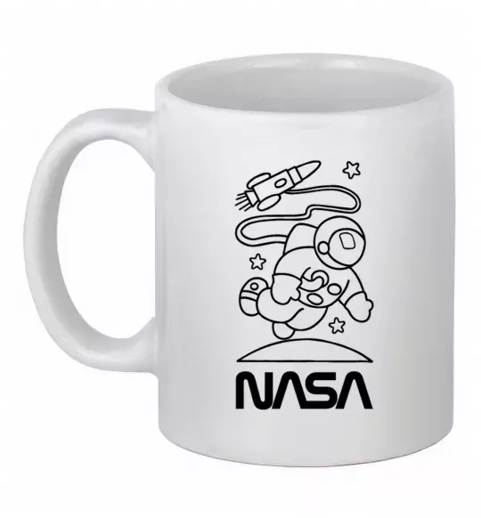 Чашка керамічна Nasa білий Білий фото