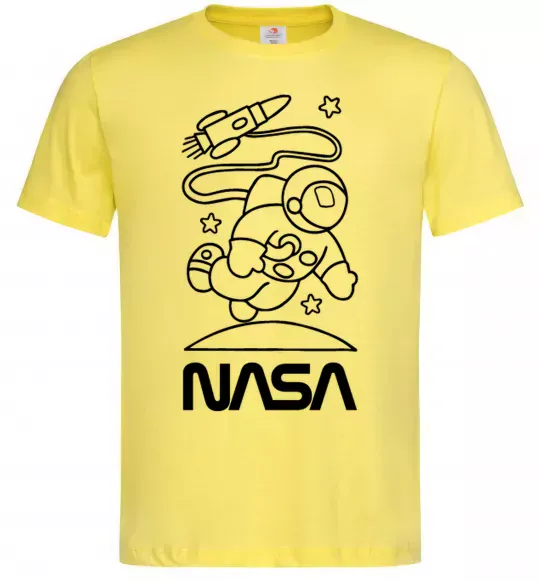 Мужская футболка Nasa білий Лимонный фото