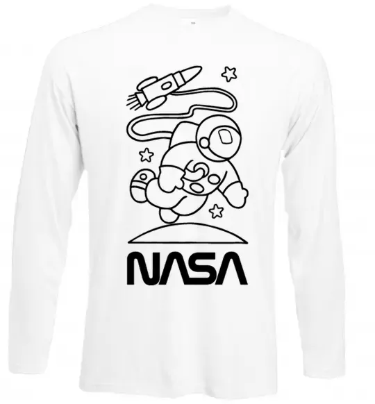 Лонгслив Nasa білий Белый фото