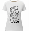 Женская премиум футболка Nasa білий Белый фото
