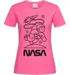 Женская футболка Nasa білий Ярко-розовый фото
