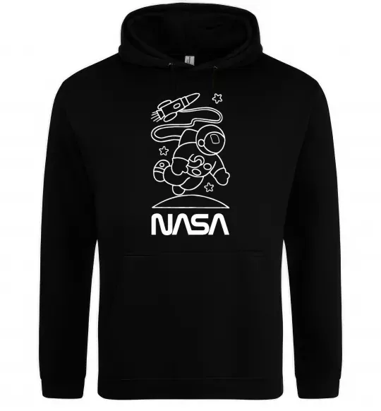 Женская толстовка (худи) Nasa білий Черный фото