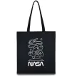 Еко-сумка Nasa білий Чорний фото